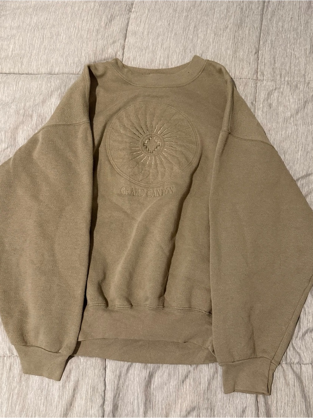 Olive Grand Canyon Crewneck Sweatshirt - Men's Casual Pullover